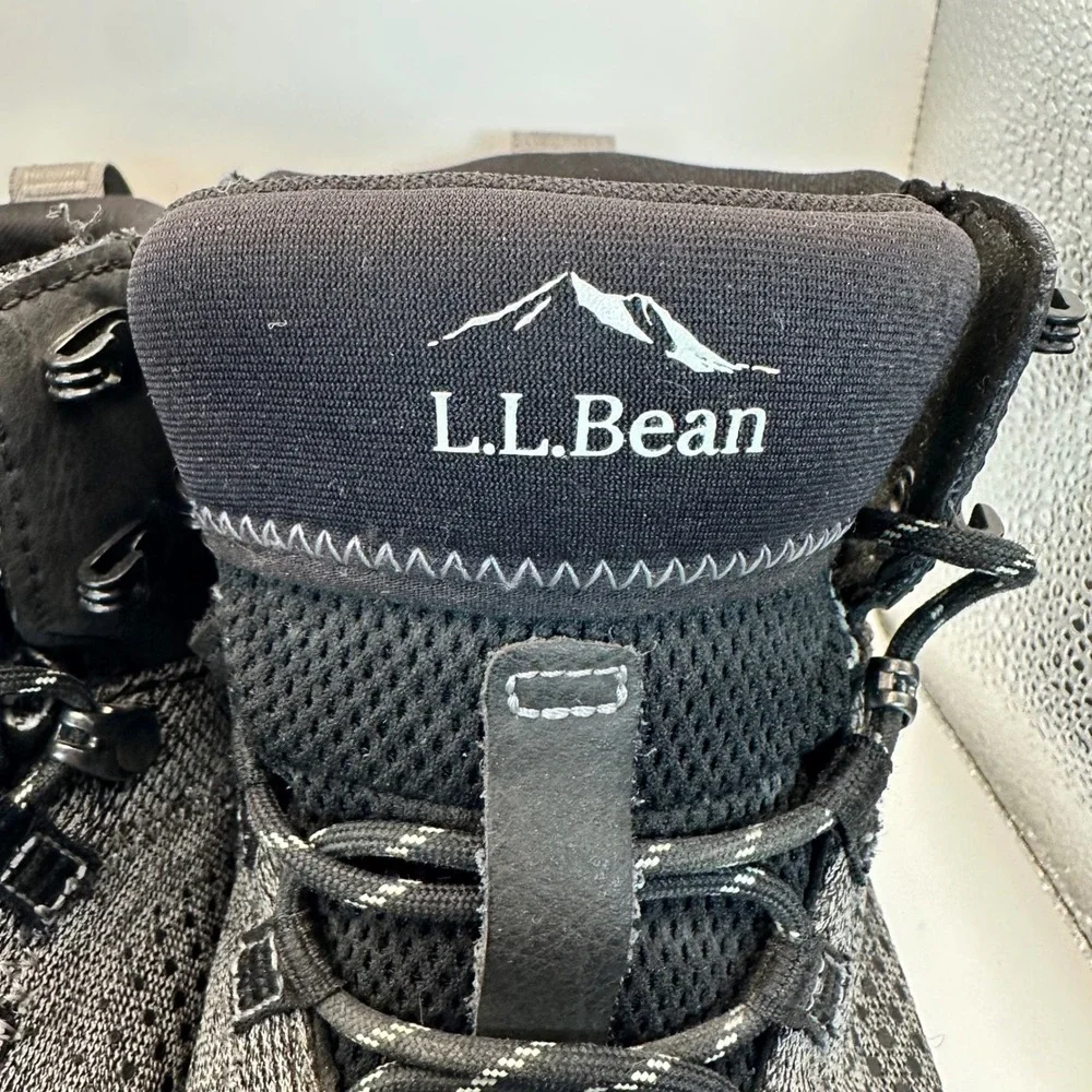 LL Bean Hiking Boots Men 9.5 Gray Black Insulated Waterproof Gorpcore 518577